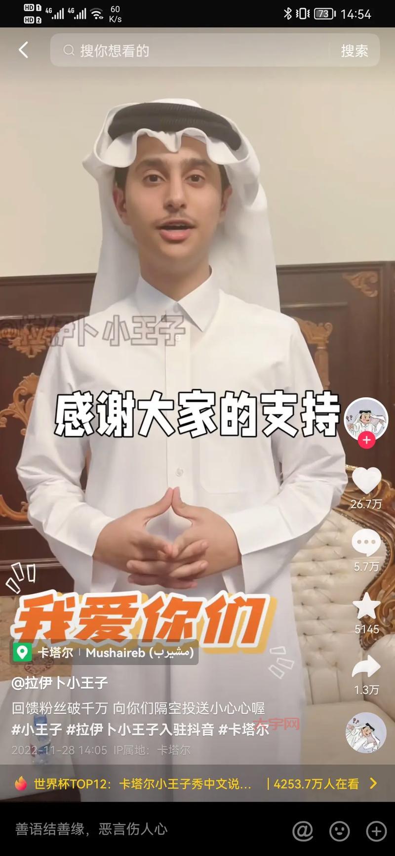 卡塔尔王子用中文感谢网友，这背后有啥故事？