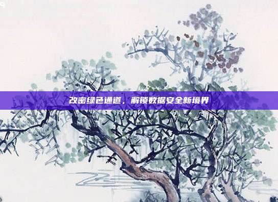 改密绿色通道，解锁数据安全新境界