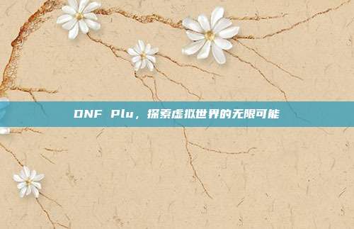 DNF Plu,探索虚拟世界的无限可能
