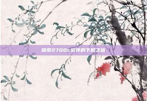 探索2700c软件的下载之旅