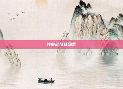 特种部队经验表
