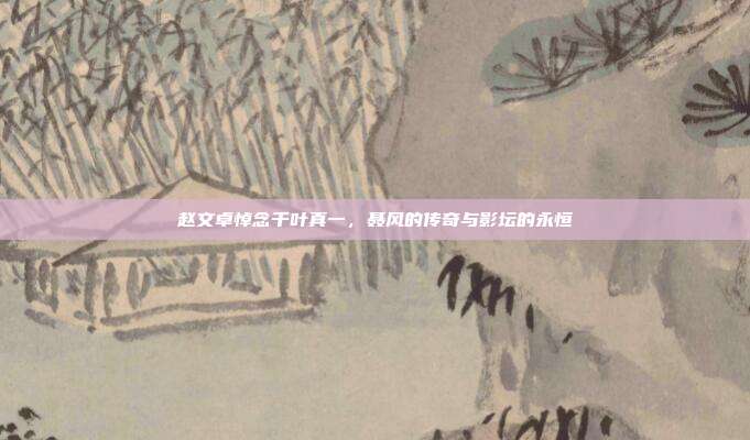 赵文卓悼念千叶真一，聂风的传奇与影坛的永恒
