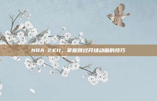 NBA 2K11,掌握跳过开场动画的技巧