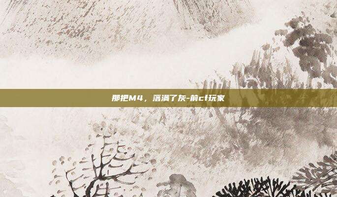 那把M4,落满了灰-前cf玩家