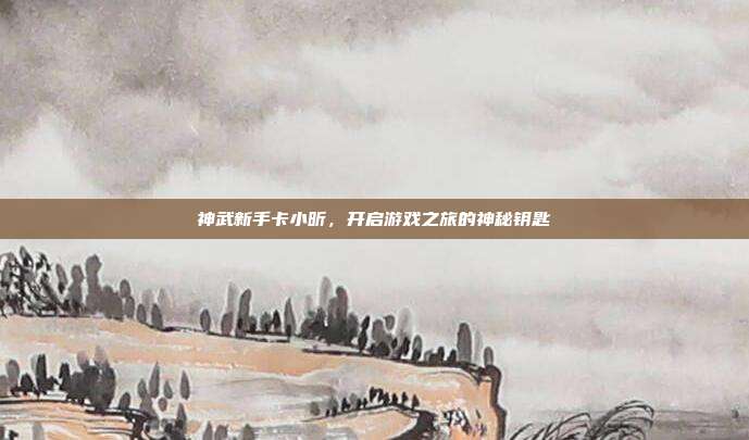 神武新手卡小昕,开启游戏之旅的神秘钥匙
