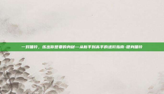 一对哑铃,练出你想要的身材—从新手到高手的进阶指南-健身哑铃