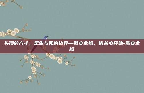 头顶的方寸,是生与死的边界—戴安全帽,请从心开始-戴安全帽