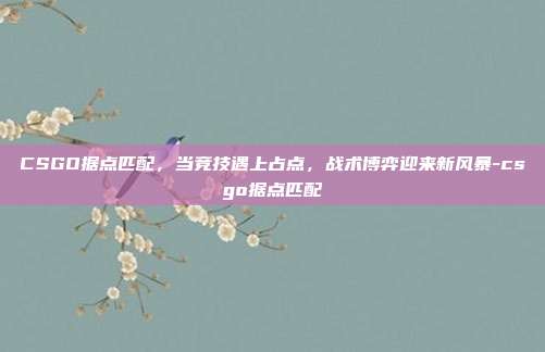 CSGO据点匹配,当竞技遇上占点,战术博弈迎来新风暴-csgo据点匹配