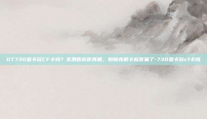 GT730显卡玩CF卡吗?实测告诉你真相,别被亮机卡标签骗了-730显卡玩cf卡吗