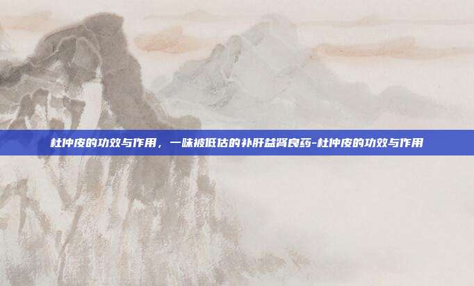 杜仲皮的功效与作用，一味被低估的补肝益肾良药-杜仲皮的功效与作用