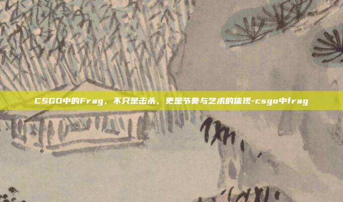 CSGO中的Frag，不只是击杀，更是节奏与艺术的体现-csgo中frag