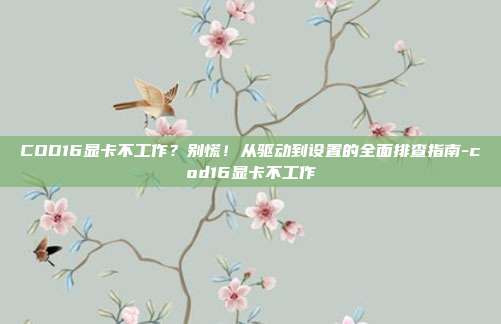 COD16显卡不工作?别慌!从驱动到设置的全面排查指南-cod16显卡不工作