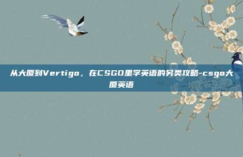 从大厦到Vertigo,在CSGO里学英语的另类攻略-csgo大厦英语