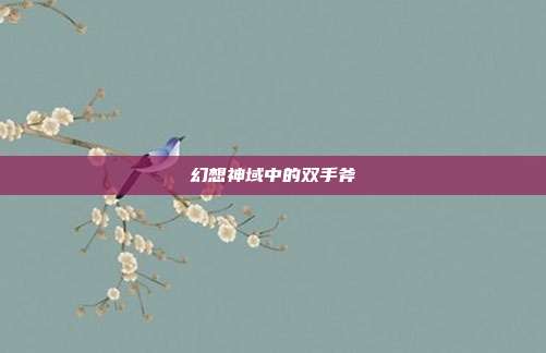 幻想神域中的双手斧