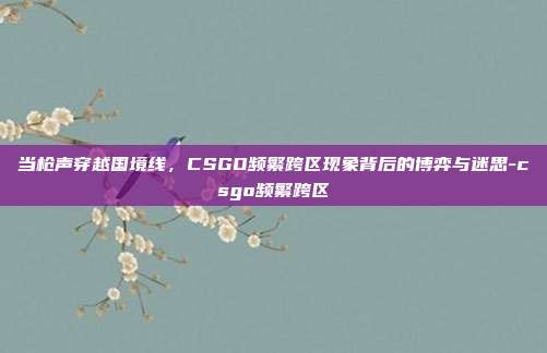 当枪声穿越国境线,CSGO频繁跨区现象背后的博弈与迷思-csgo频繁跨区