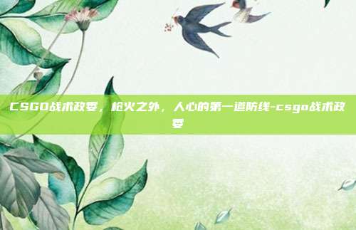 CSGO战术政委,枪火之外,人心的第一道防线-csgo战术政委
