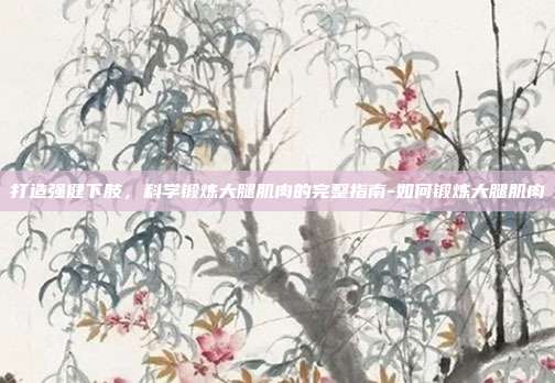打造强健下肢，科学锻炼大腿肌肉的完整指南-如何锻炼大腿肌肉