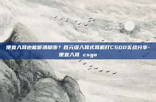 便宜入耳也能听清脚步?百元级入耳式耳机打CSGO实战分享-便宜入耳 csgo