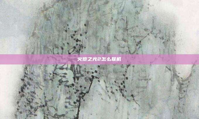 火炬之光2怎么联机