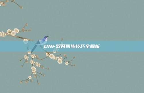 DNF双开同步技巧全解析