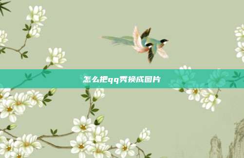 怎么把qq秀换成图片