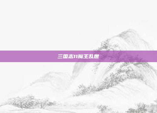 三国志11魔王乱世