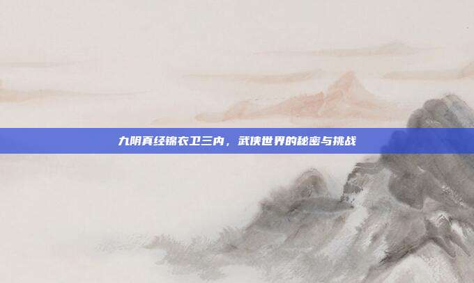 九阴真经锦衣卫三内，武侠世界的秘密与挑战