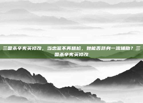 三国杀辛宪英修改，当忠鉴不再尴尬，她能否跻身一流辅助？三国杀辛宪英修改