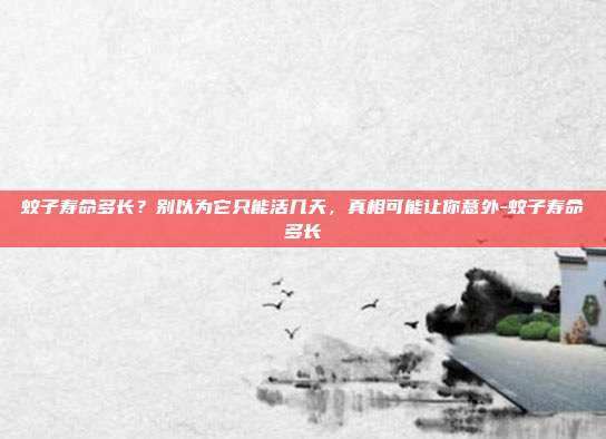 蚊子寿命多长?别以为它只能活几天,真相可能让你意外-蚊子寿命多长
