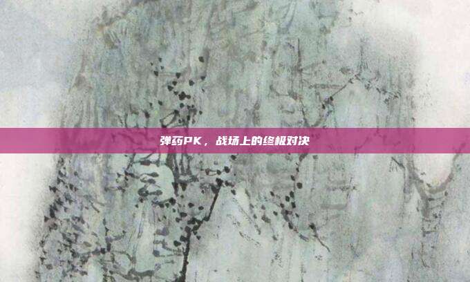 弹药PK,战场上的终极对决