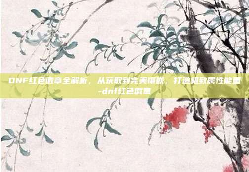DNF红色徽章全解析，从获取到完美镶嵌，打造极致属性能量-dnf红色徽章