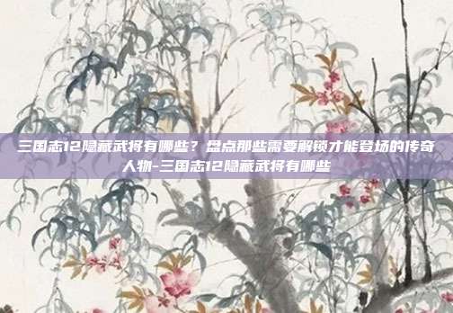 三国志12隐藏武将有哪些？盘点那些需要解锁才能登场的传奇人物-三国志12隐藏武将有哪些