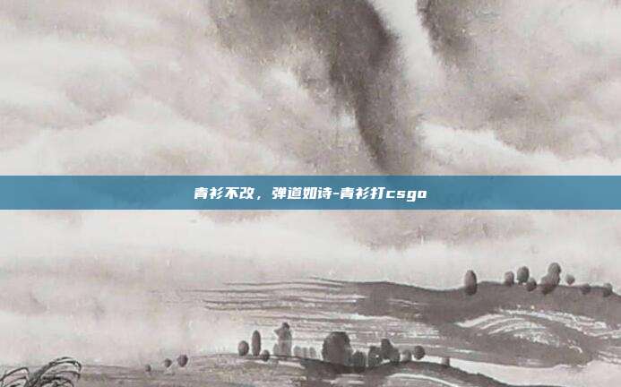 青衫不改,弹道如诗-青衫打csgo
