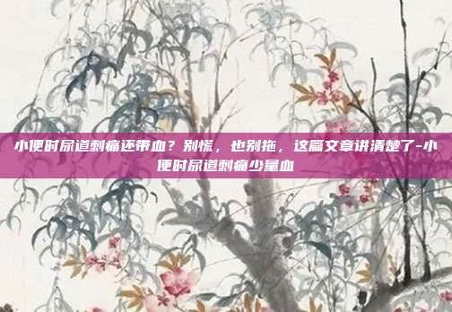 小便时尿道刺痛还带血?别慌,也别拖,这篇文章讲清楚了-小便时尿道刺痛少量血