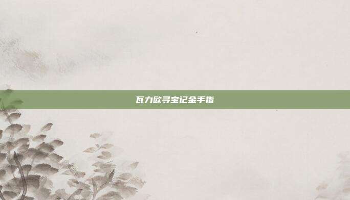 瓦力欧寻宝记金手指