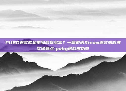 PUBG退款成功率到底有多高?一篇讲透Steam退款机制与实操要点-pubg退款成功率