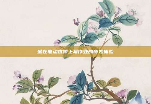 坐在电动木棒上写作业的奇妙体验
