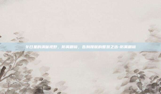 冬日里的清晰视野,防雾眼镜,告别朦胧的智慧之选-防雾眼镜
