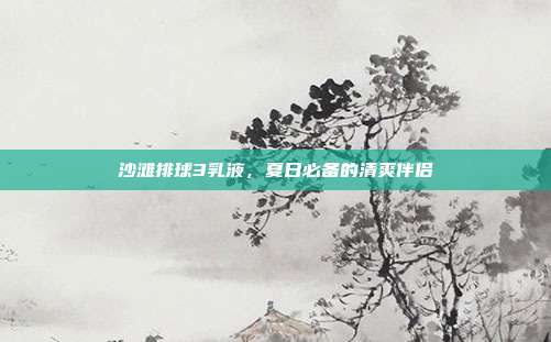 沙滩排球3乳液,夏日必备的清爽伴侣