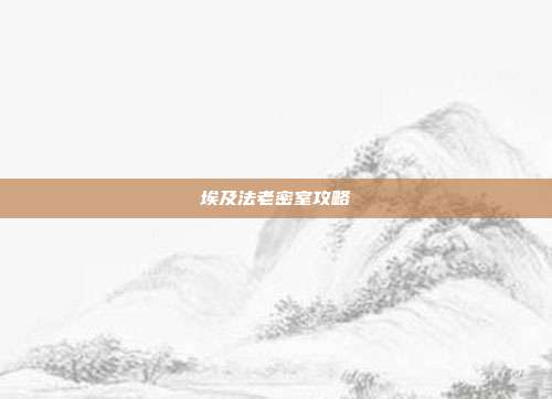 埃及法老密室攻略