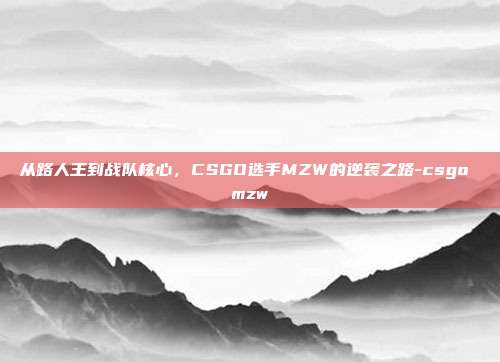 从路人王到战队核心,CSGO选手MZW的逆袭之路-csgo mzw