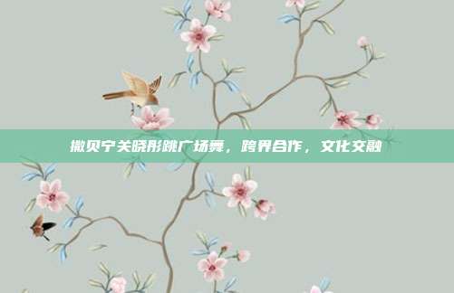 撒贝宁关晓彤跳广场舞，跨界合作，文化交融