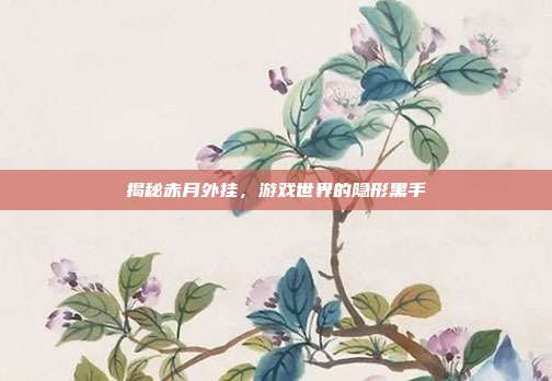 揭秘赤月外挂，游戏世界的隐形黑手