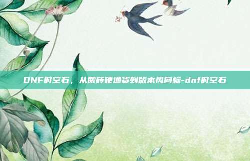 DNF时空石,从搬砖硬通货到版本风向标-dnf时空石
