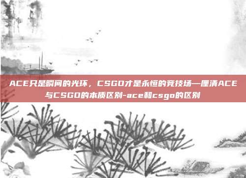 ACE只是瞬间的光环,CSGO才是永恒的竞技场—厘清ACE与CSGO的本质区别-ace和csgo的区别