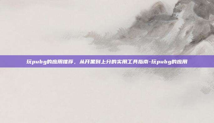玩pubg的应用推荐,从开黑到上分的实用工具指南-玩pubg的应用