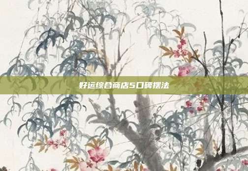 好运综合商店5口碑摆法