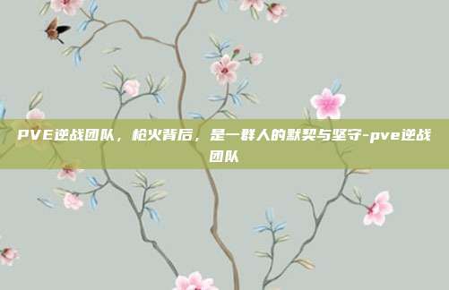 PVE逆战团队,枪火背后,是一群人的默契与坚守-pve逆战团队
