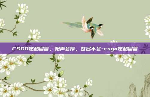 CSGO炫酷留言，枪声会停，签名不会-csgo炫酷留言