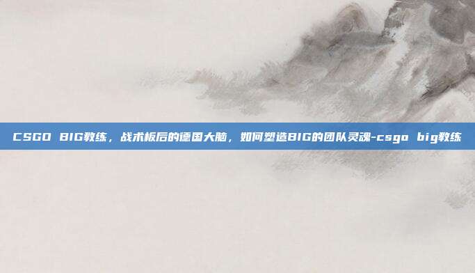 CSGO BIG教练,战术板后的德国大脑,如何塑造BIG的团队灵魂-csgo big教练